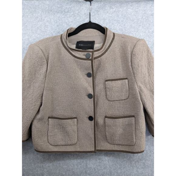 BCBG MAXAZRIA Wool Blend Dickenson Cropped Lady Jacket Blazer Sz S NWT READ - Picture 2 of 13